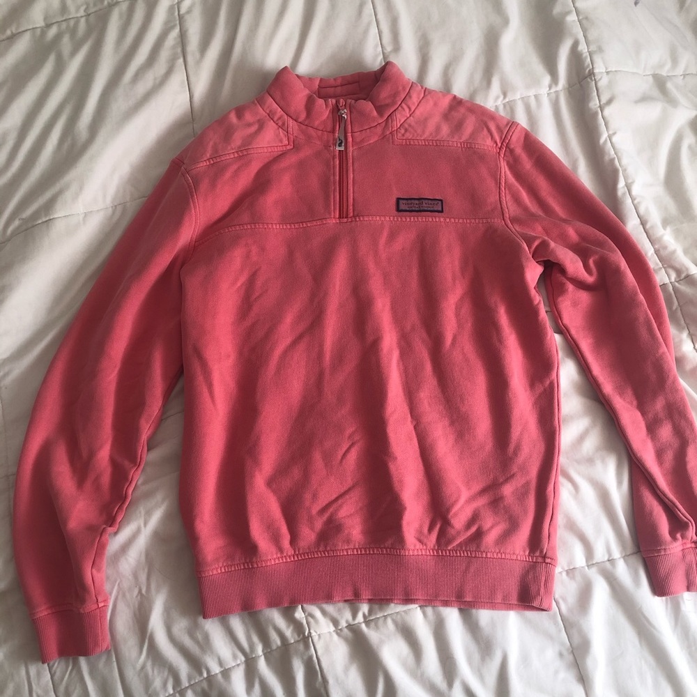 vineyard vines coral pullover men’s small